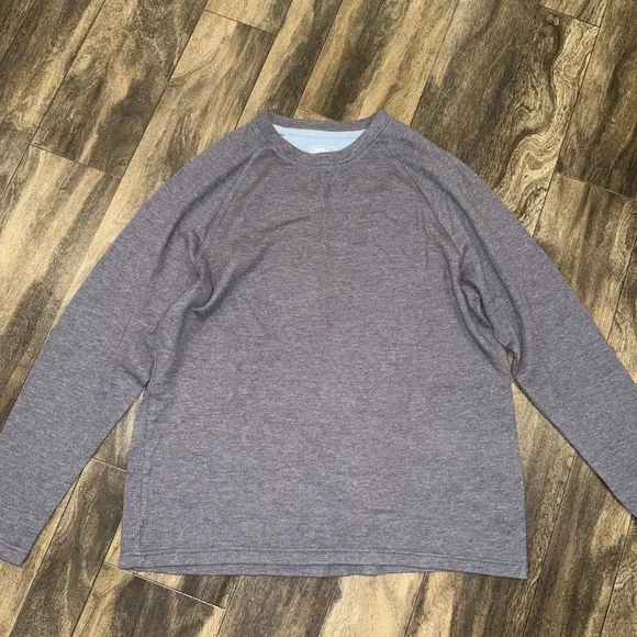 Eddie Bauer Fleece Crewneck Pullover Sweater Light Grey Men's Size L Outdoor - Picture 2 of 7